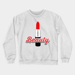 Beauty Red Lipstick Illustration Vector Design Crewneck Sweatshirt